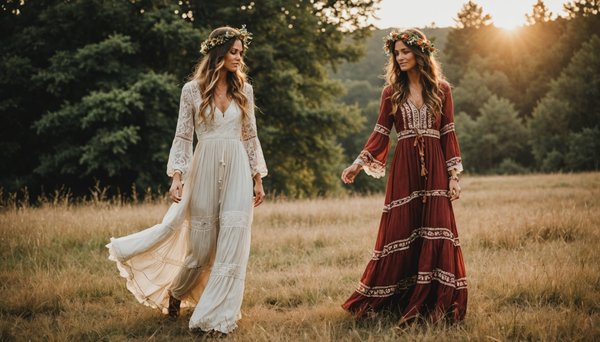 Robes pour mariage bohème chic : élégance et confort réunis
